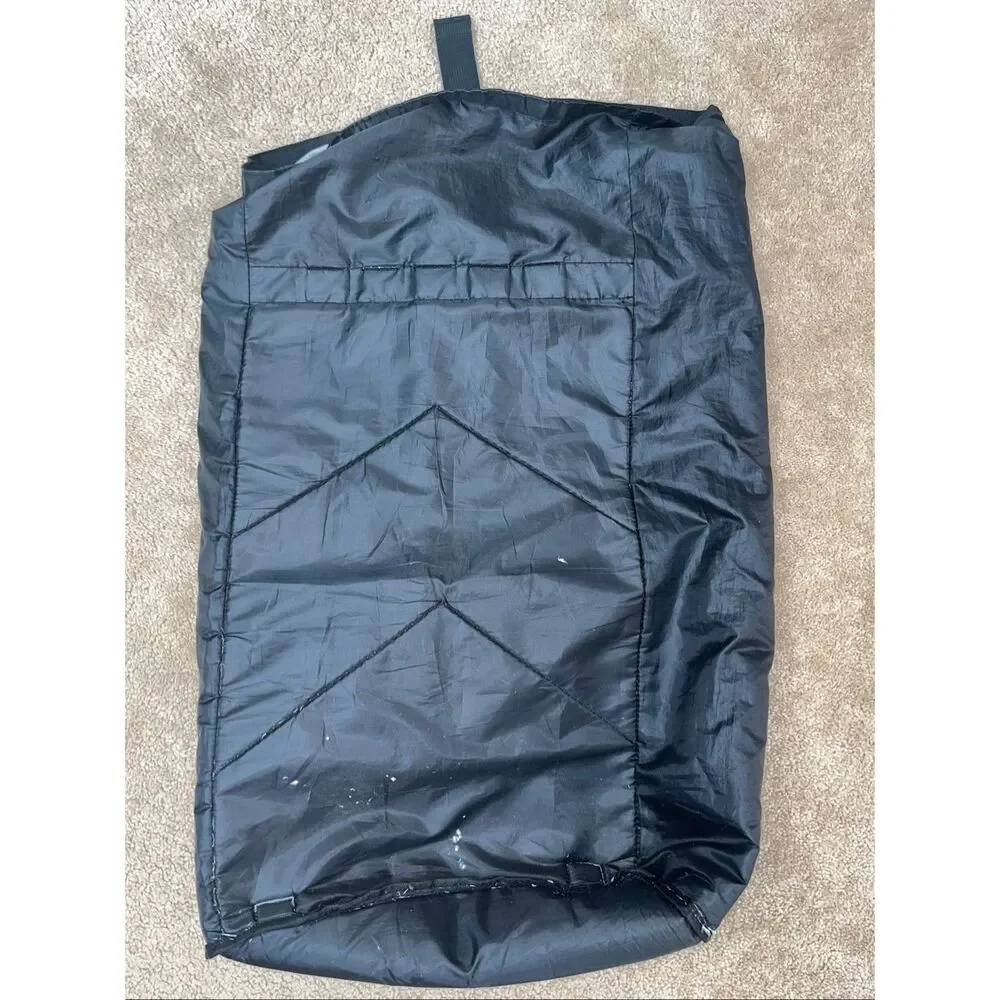 Brookstone Roll Top Laundry Sack Backpack w/ Straps - Gray/Blue